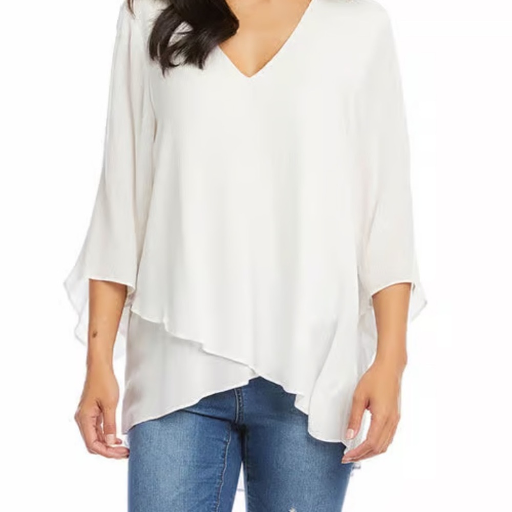 NWT Karen Kane Bracelet Sleeve Asymmetric top